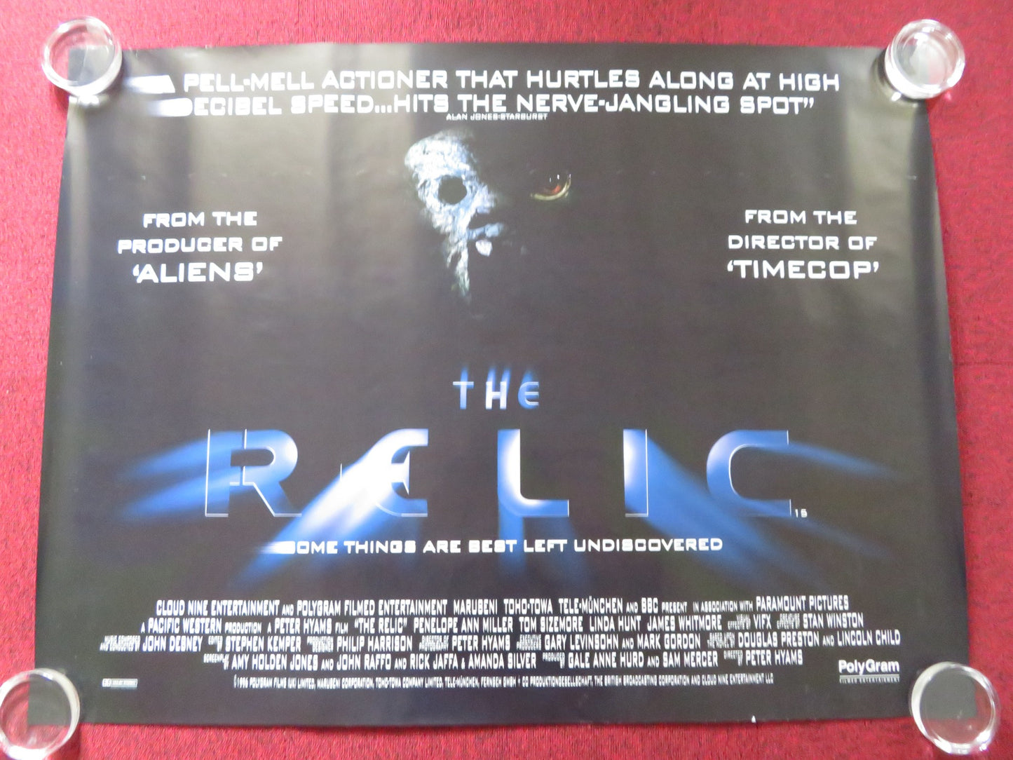 THE RELIC UK QUAD (30"x 40") ROLLED POSTER PENELOPE ANN MILLER TOM SIZEMORE 1997