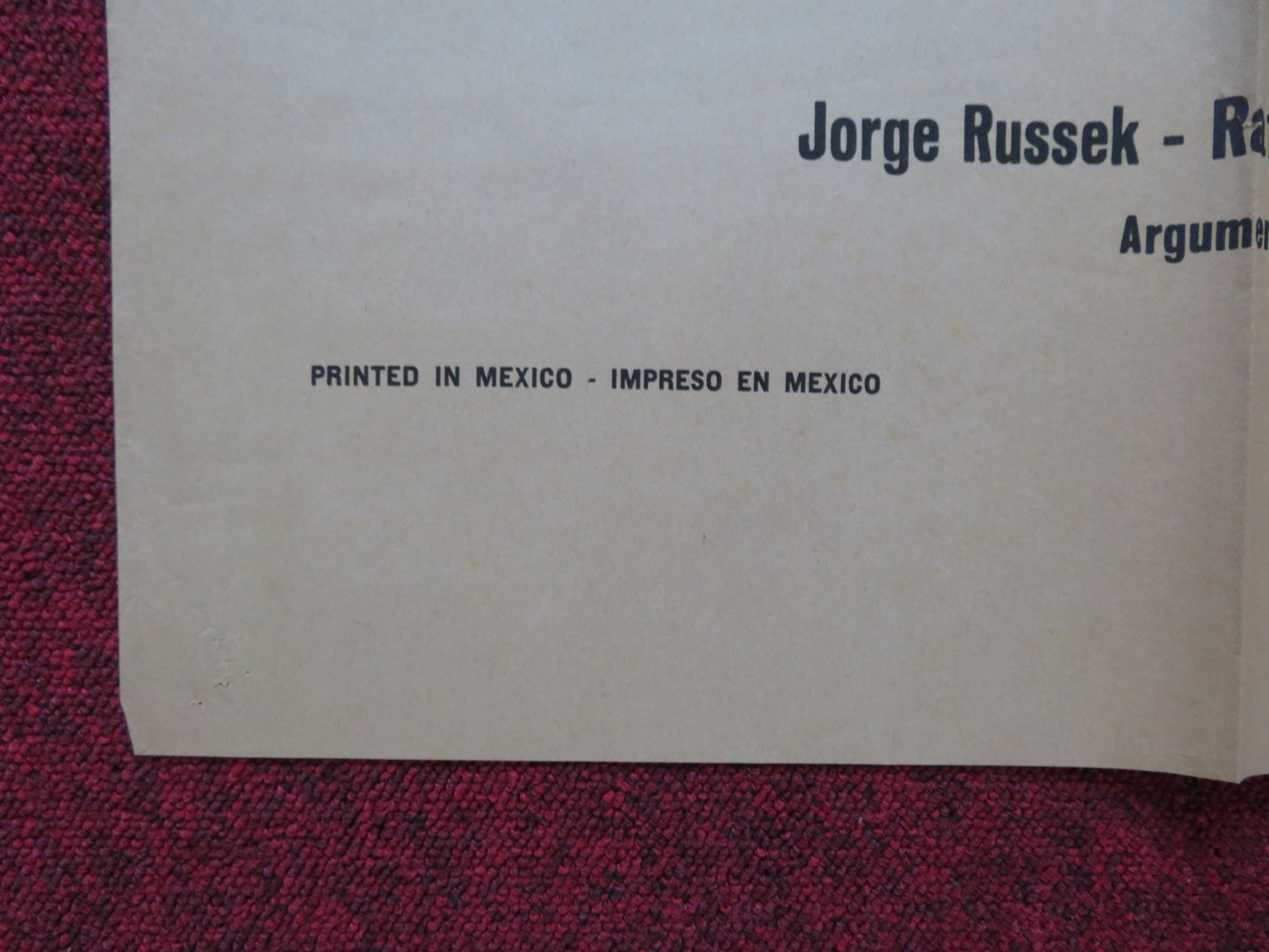 QUIERO VIVIR MI VIDA FOLDED MEXICAN POSTER RODOLFO DE ANDA ANGELICA MARIA 1973