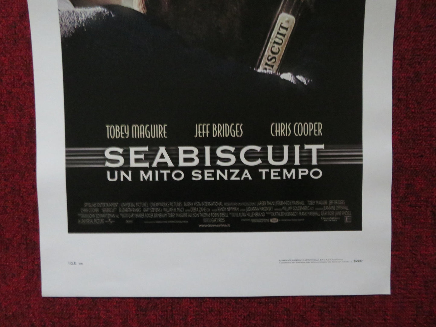 SEABISCUIT ITALIAN LOCANDINA POSTER DAVID MCCULLOUGH JEFF BRIDGES 2003