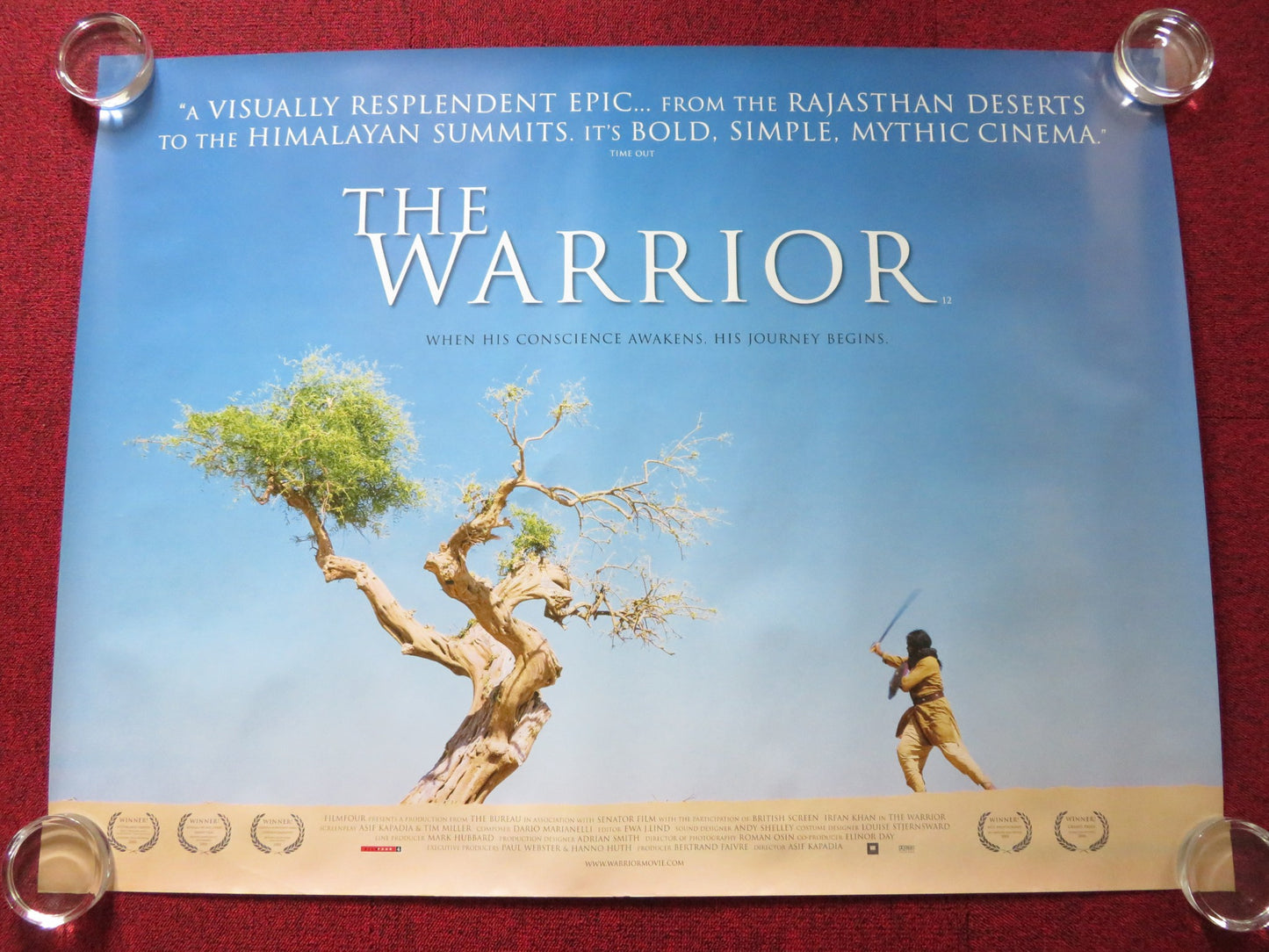 THE WARRIOR UK QUAD (30"x 40") ROLLED POSTER IRRFAN KHAN PURU CHIBBER 2001