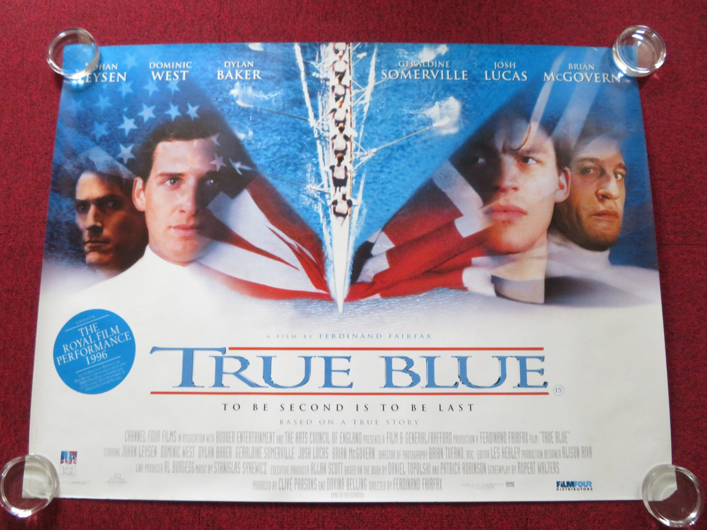 TRUE BLUE UK QUAD (30"x 40") ROLLED POSTER DOMINIC WEST JOHAN LEYSEN 1996