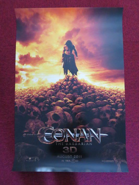 CONAN THE BARBARIAN 3D - A US ONE SHEET ROLLED POSTER JASON MOMOA R PERLMAN 2011