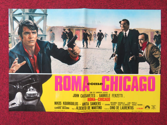 BANDITS IN ROME - B ITALIAN FOTOBUSTA POSTER JOHN CASSAVETES G.FERZETTI 1968