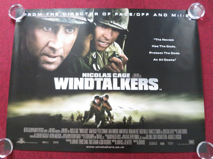 WINDTALKERS UK QUAD (30"x 40") ROLLED POSTER NICOLAS CAGE ADAM BEACH 2002