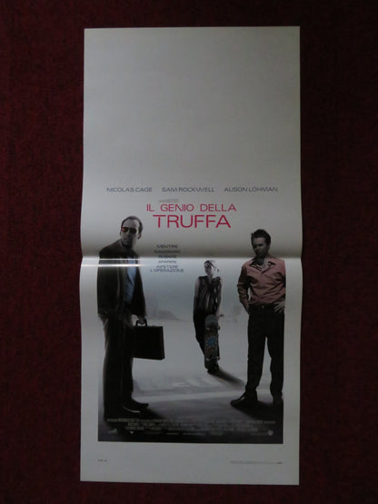 MATCHSTICK MEN ITALIAN LOCANDINA POSTER NICHOLAS CAGE SAM ROCKWELL 2003