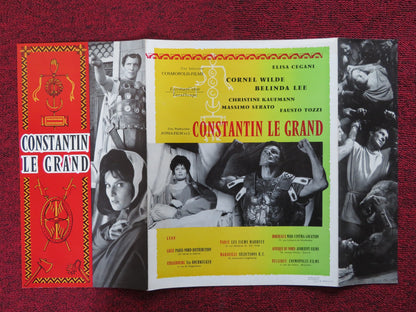 CONSTANTINE AND THE CROSS FRENCH BROCHURE CORNEL WILDE BELINDA LEE 1961