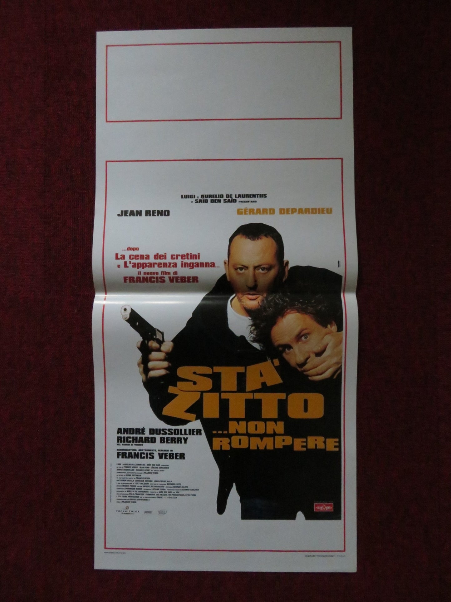 STA ZITTO NON ROMPERE ITALIAN LOCANDINA POSTER JEAN RENO GERARD DEPARDDIEU 2003