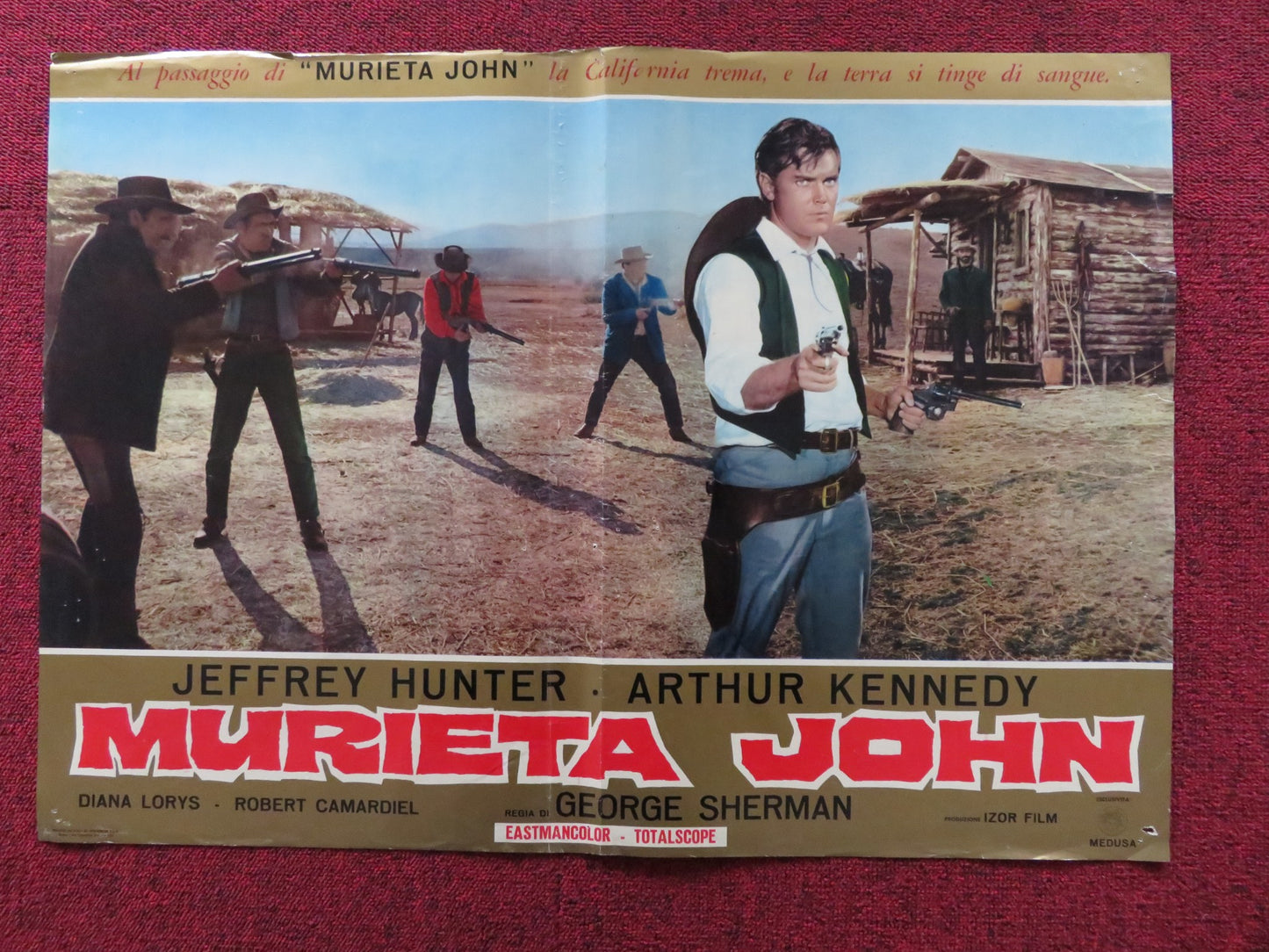 MURIETA - C ITALIAN FOTOBUSTA POSTER JEFFREY HUNTER ARTHUR KENNEDY 1965