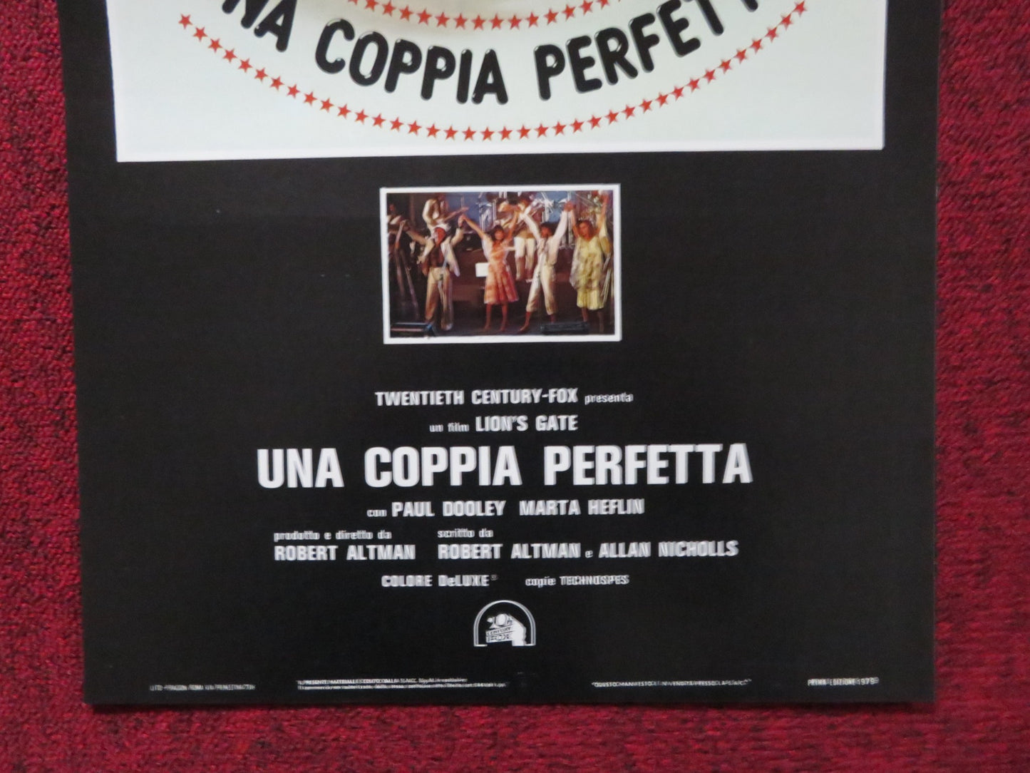 UNA COPPIA PERFETTA ITALIAN LOCANDINA POSTER PAUL DOOLEY MARTA HEFLIN 1979