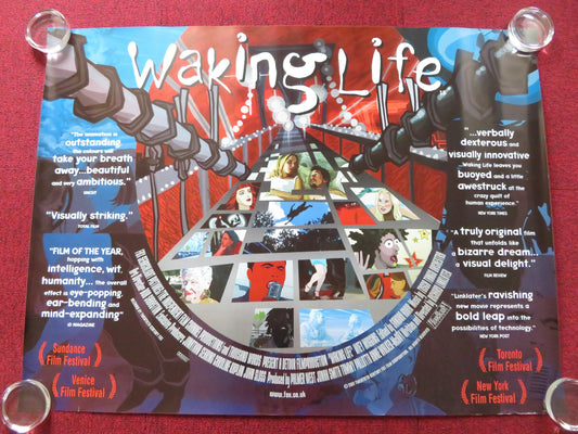 WAKING LIFE UK QUAD (30"x 40") ROLLED POSTER TREVOR JACK BROOKS 2001
