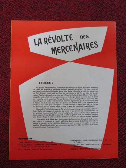 REVOLT OF THE MERCENARIES FRENCH BROCHURE VIRGINIA MAYO CONRAD SON MARTIN 1961