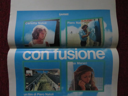 CON... FUSION ITALIAN LOCANDINA POSTER CARLOTTA NATOLI PIERO NATOLI 1980