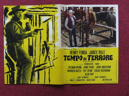 WELCOME TO HARD TIMES - A ITALIAN FOTOBUSTA POSTER HENRY FONDA JANICE RULE 1967