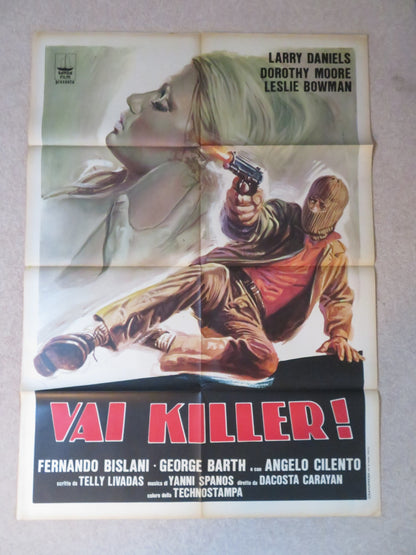 HE MURDERED HIS WIFE ITALIAN 2 FOGLIO POSTER LAKIS KOMNINOS DOROTHY MOORE 1974