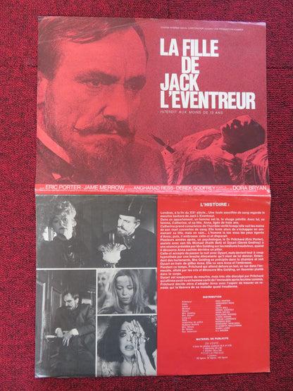 HANDS OF THE RIPPER FRENCH BROCHURE ERIC PORTER PETER  SASDY 1971