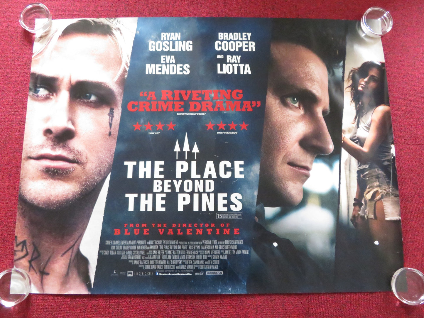 THE PLACE BEYOND THE PINES UK QUAD ROLLED POSTER RYAN GOSLING EVA MENDES 2012