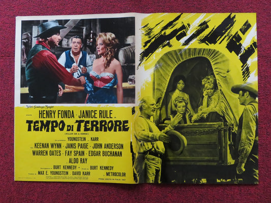 WELCOME TO HARD TIMES - B ITALIAN FOTOBUSTA POSTER HENRY FONDA JANICE RULE 1967