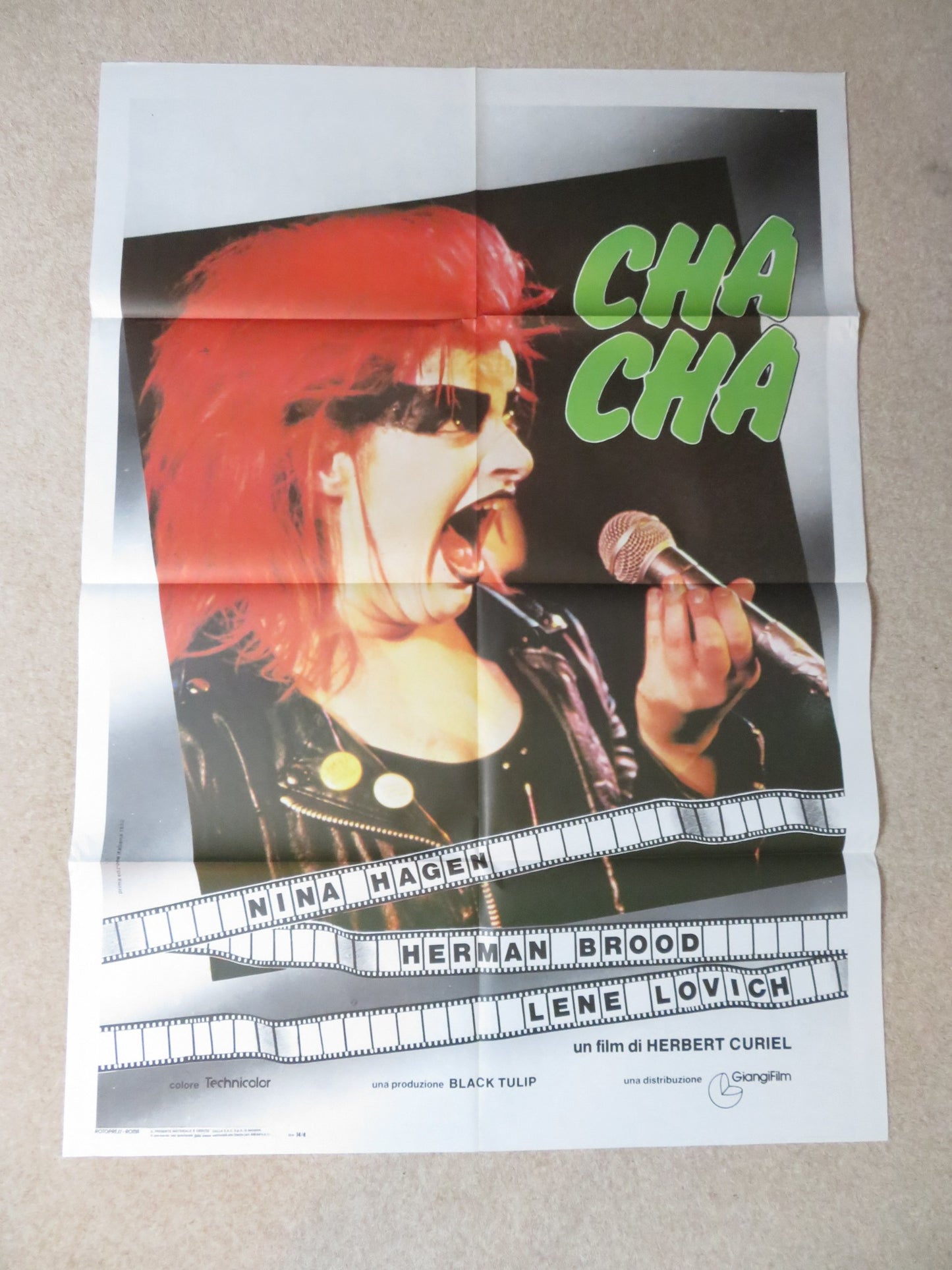 CHA CHA ITALIAN 2 FOGLIO POSTER NINA HAGEN HERMAN BROOD 1979