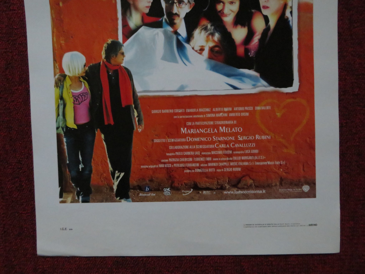 L'AMORE RITORNA ITALIAN LOCANDINA POSTER FABRIZIO BENTIVOGLIO MARGH 2004