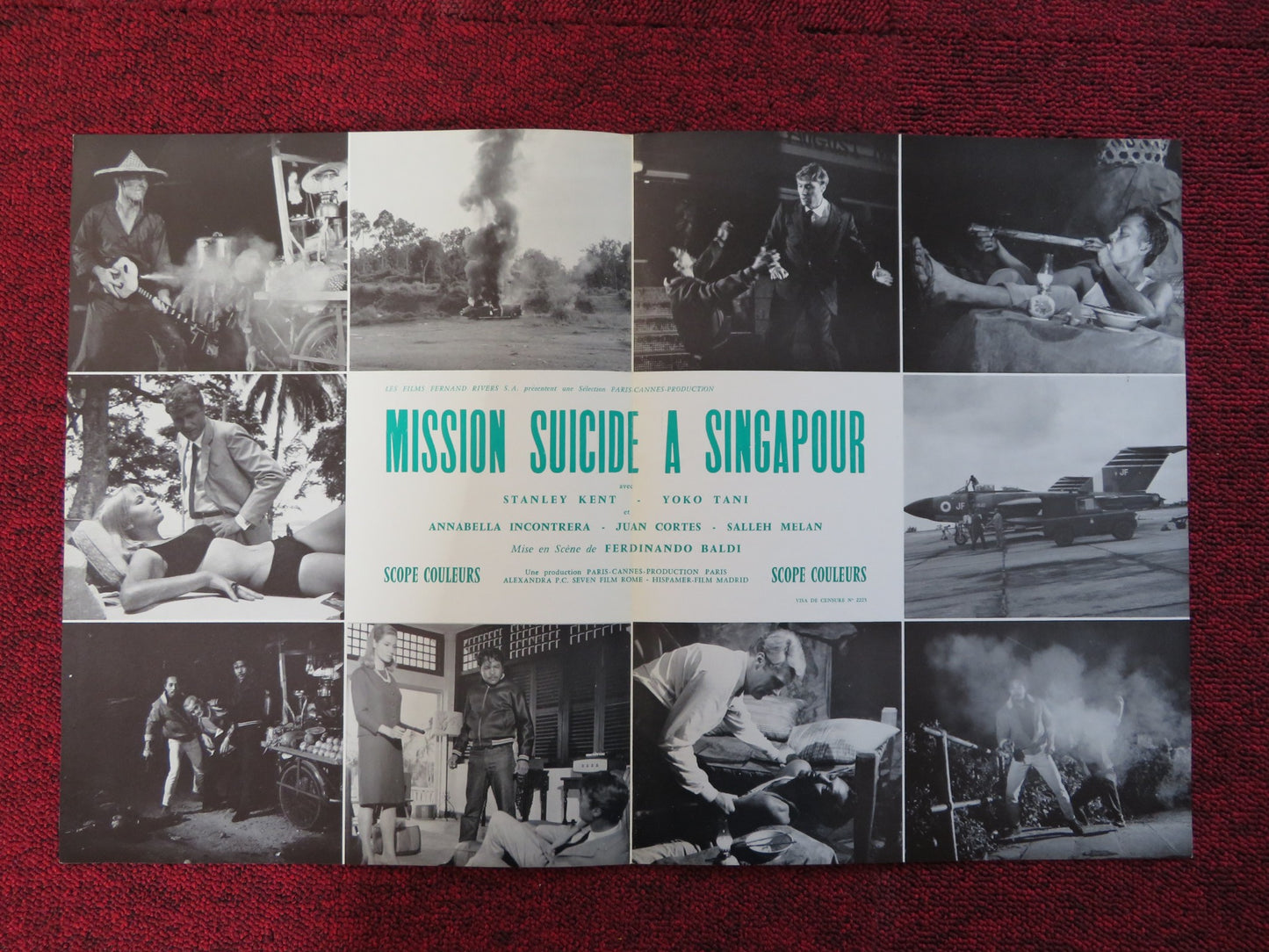 SUICIDE MISSION TO SINGAPORE FRENCH BROCHURE STELIO CANDELLI STANLEY KENT 1966