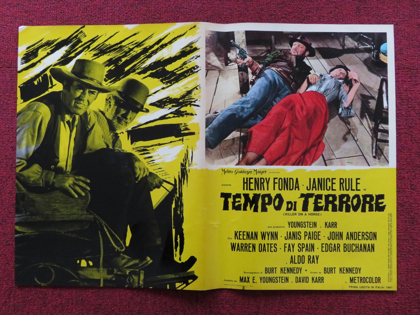 WELCOME TO HARD TIMES - C ITALIAN FOTOBUSTA POSTER HENRY FONDA JANICE RULE 1967