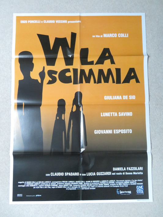 WLA SCIMMIA ITALIAN 2 FOGLIO POSTER GIULIANA DE SIO LUNETTA SAVINO 2002