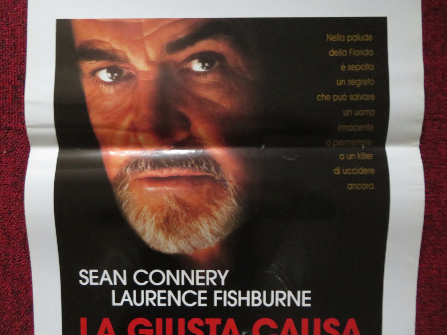 JUST CAUSE ITALIAN LOCANDINA POSTER SEAN CONNERY LAURENCE FISHBURNE 1995