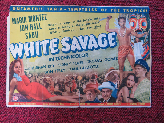 WHITE SAVAGE U.S HERALD MARIA MONTEZ JON HALL 1943