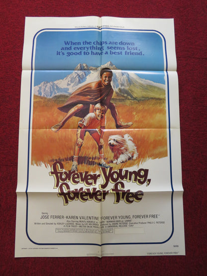 FOREVER YOUNG, FOREVER FREE FOLDED US ONE SHEET POSTER JOSE FERRER 1976