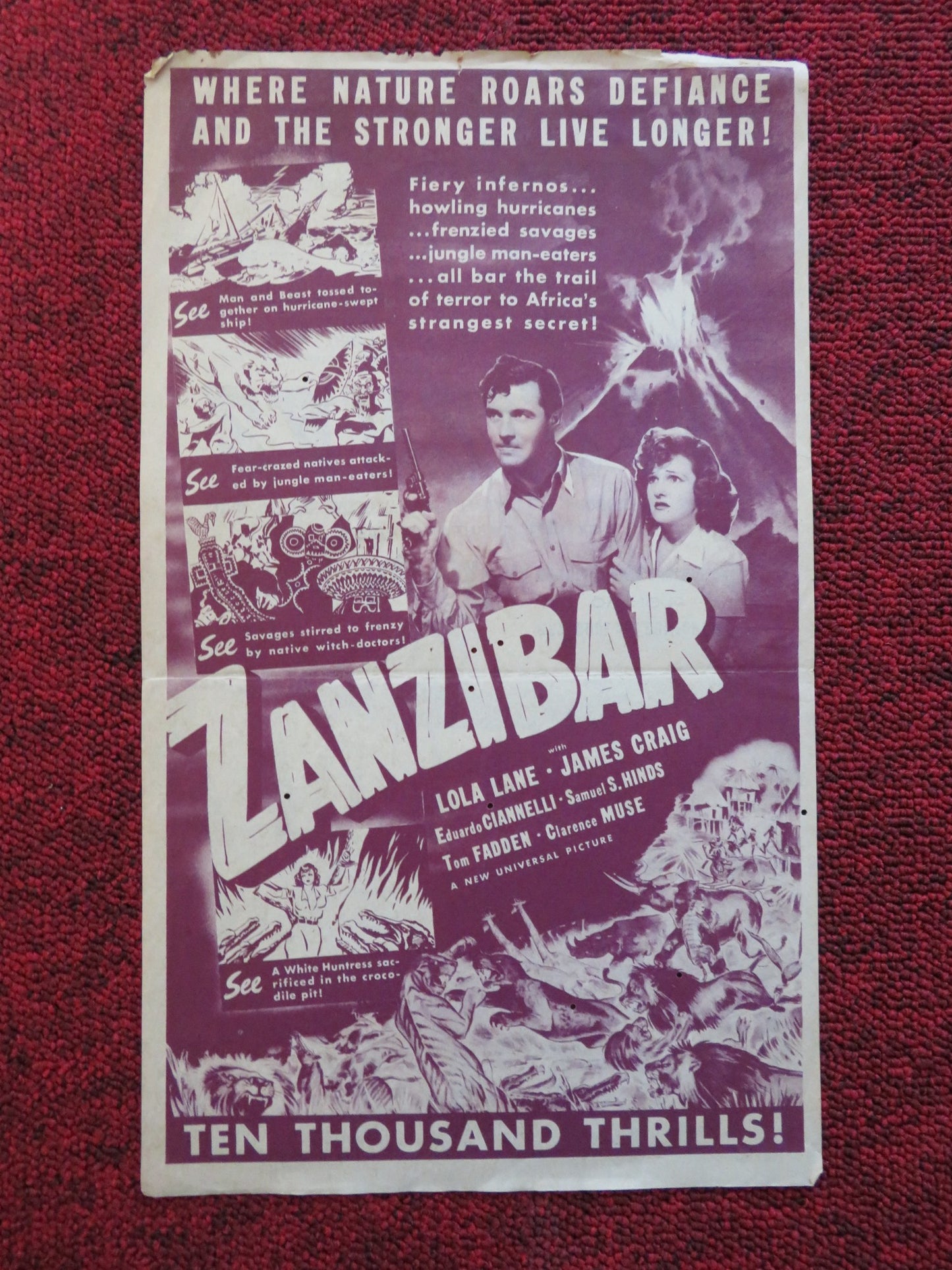 ZANZIBAR U.S HERALD LOLA LANE JAMES CRAIG 1940