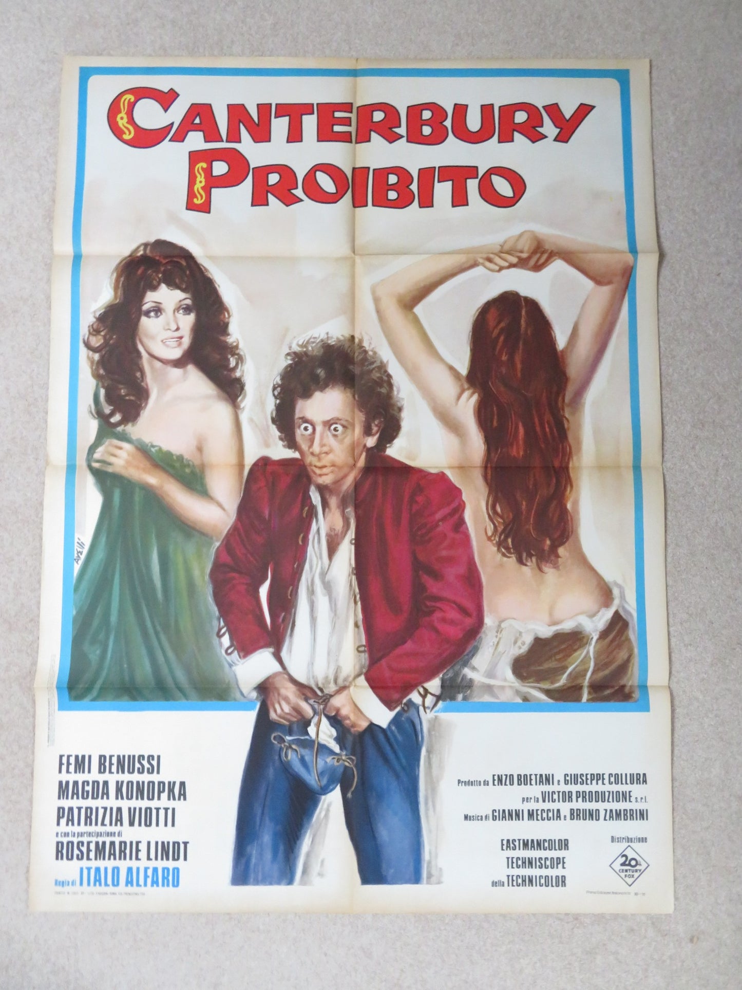 CANTERBURY PROIBITO ITALIAN 2 FOGLIO POSTER FEMI BENUSSI MAGDA KONOPKA 1972