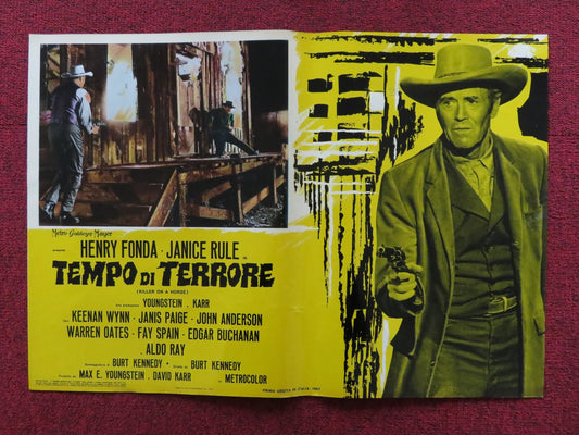 WELCOME TO HARD TIMES - G ITALIAN FOTOBUSTA POSTER HENRY FONDA JANICE RULE 1967