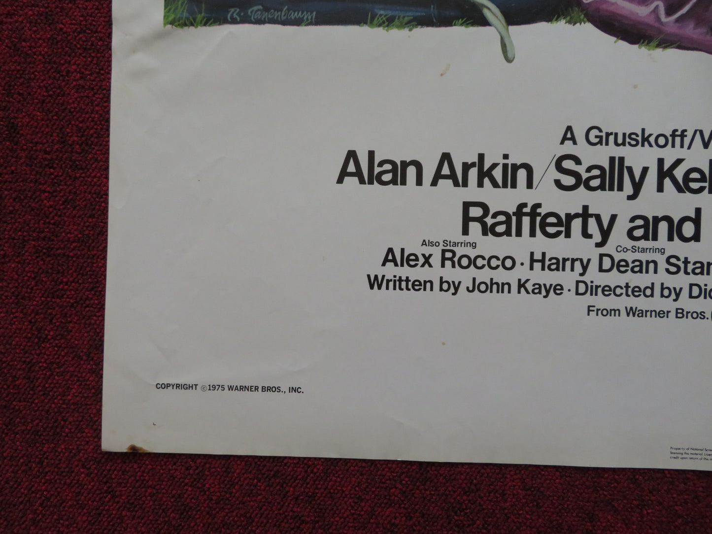 RAFFERTY AND THE GOLD DUST TWINS FOLDED US ONE SHEET POSTER ALAN ARKIN 1975