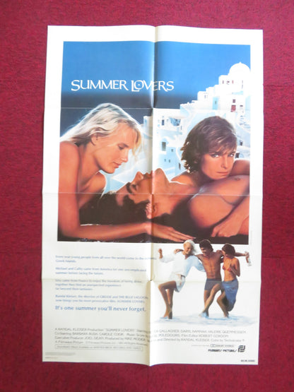 SUMMER LOVERS FOLDED US ONE SHEET POSTER DARYL HANNAH PETER GALLAGHER 1982