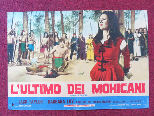 FALL OF THE MOHICANS - C ITALIAN FOTOBUSTA POSTER JACK TAYLOR BARBARA LOY 1965