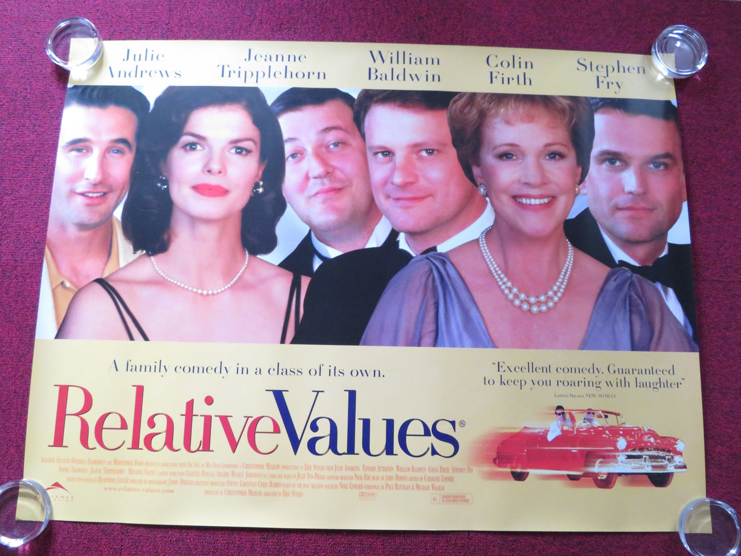 RELATIVE VALUES UK QUAD (30"x 40") ROLLED POSTER JULIE ANDREWS COLIN FIRTH 2000