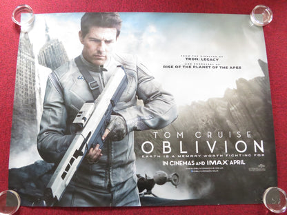 OBLIVION UK QUAD ROLLED POSTER TOM CRUISE ANDREA RISEBOROUGH 2013