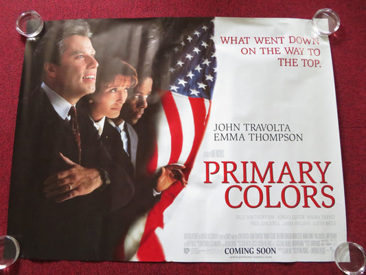 PRIMARY COLORS UK QUAD (30"x 40") ROLLED POSTER JOHN TRAVOLTA EMMA THOMPSON 1998