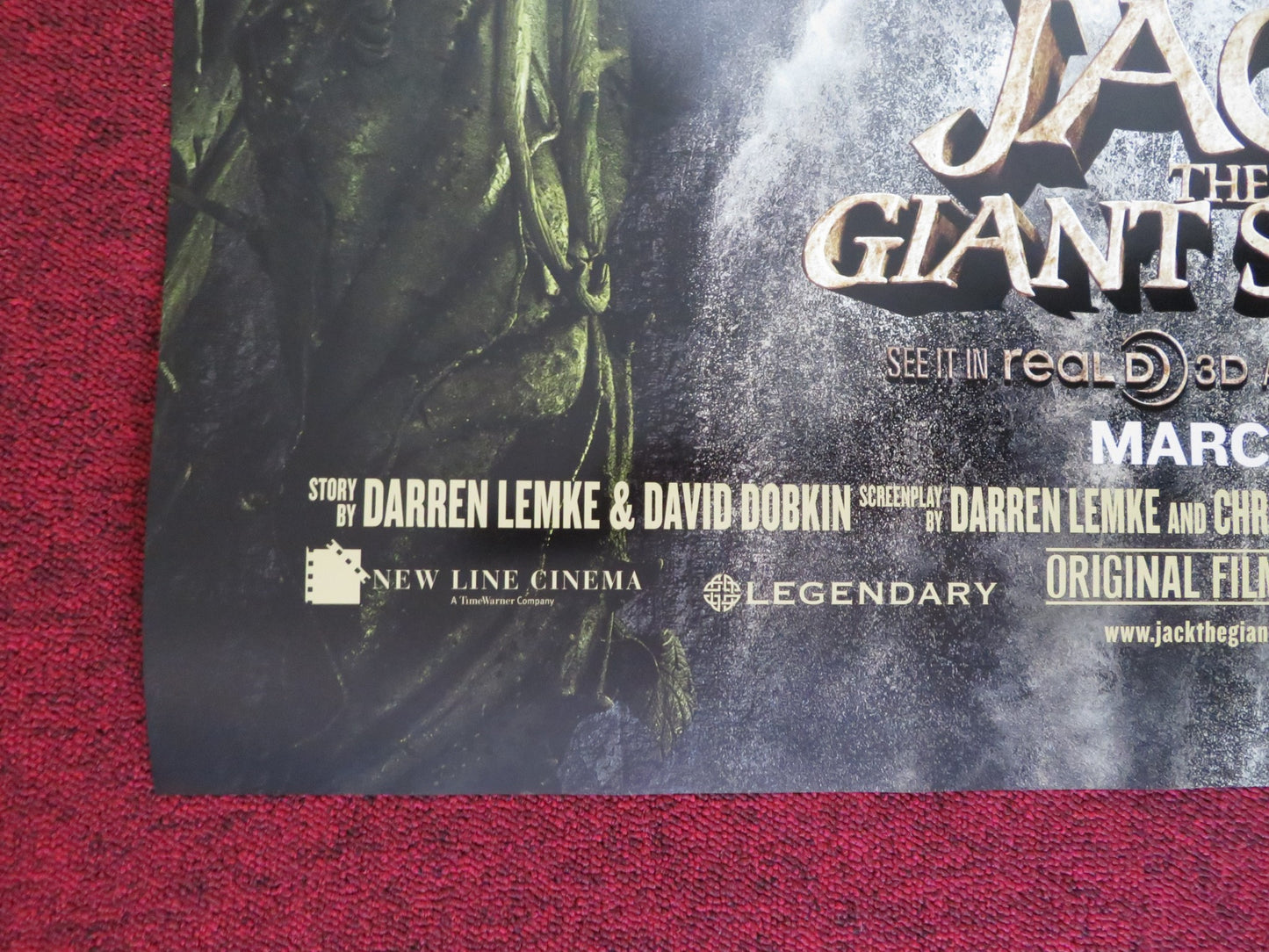 JACK THE GIANT SLAYER US ONE SHEET ROLLED POSTER NICHOLAS HOULT E.MCGREGOR  2013