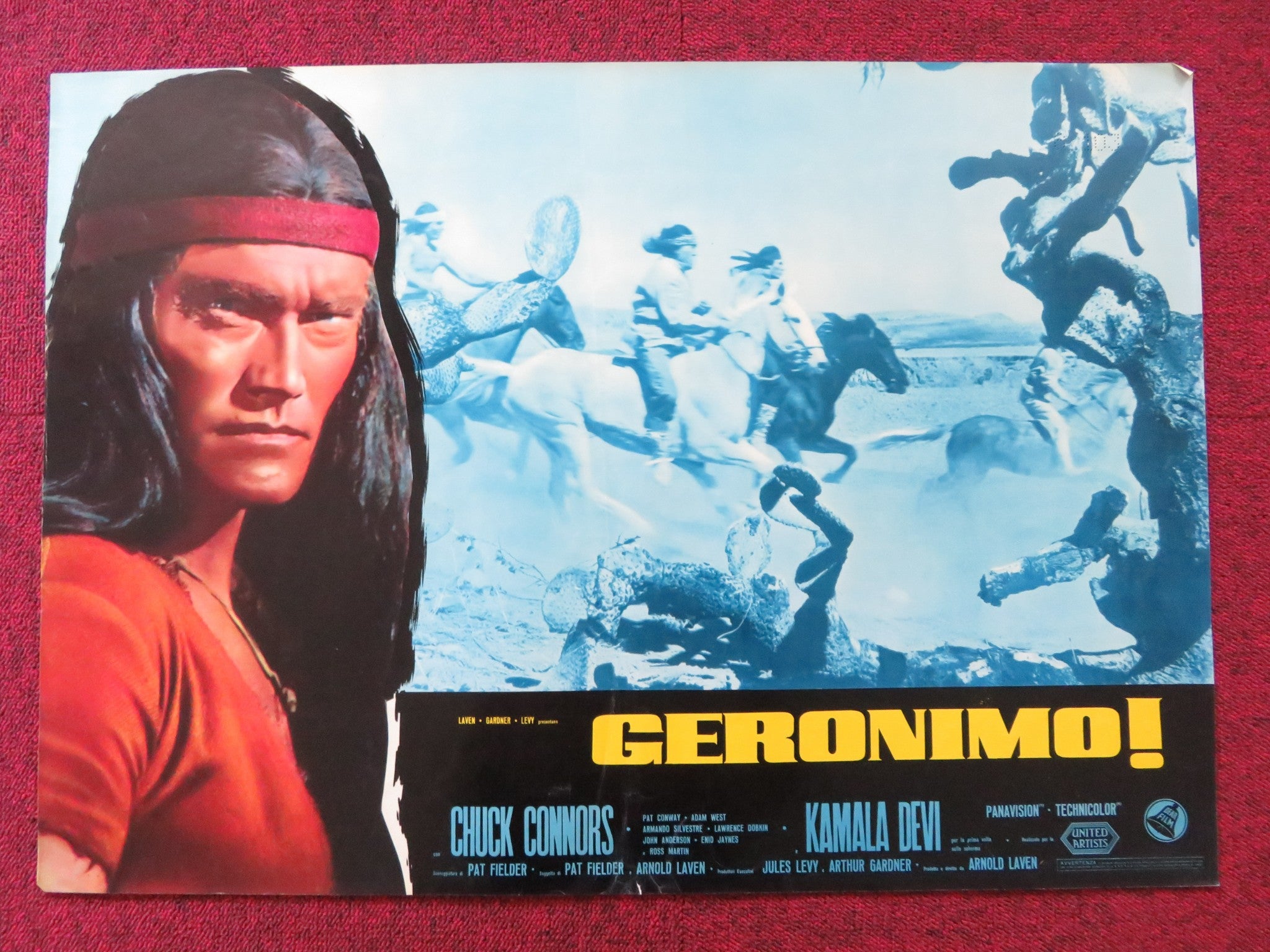 GERONIMO - B ITALIAN FOTOBUSTA POSTER CHUCK CONNORS ADAM WEST 1962 ...