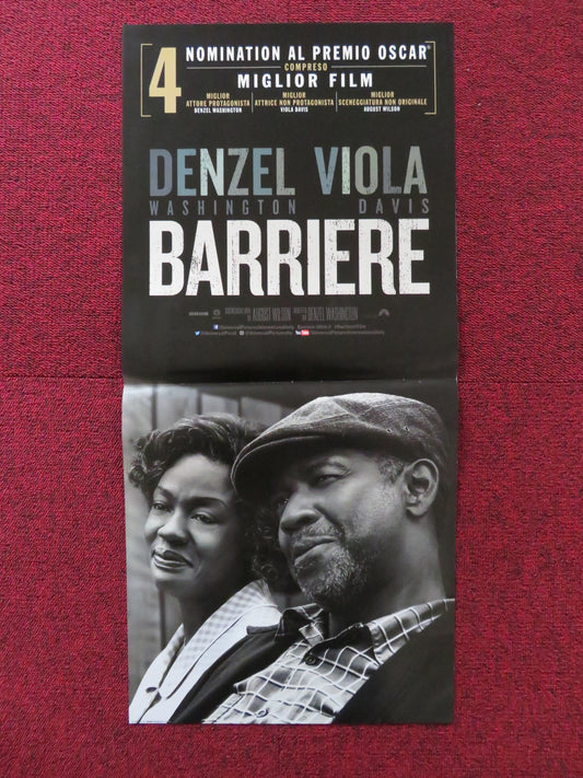 BARRIERE / FENCES ITALIAN LOCANDINA POSTER DENZEL WASHINGTON VIOLA DAVIS 2016