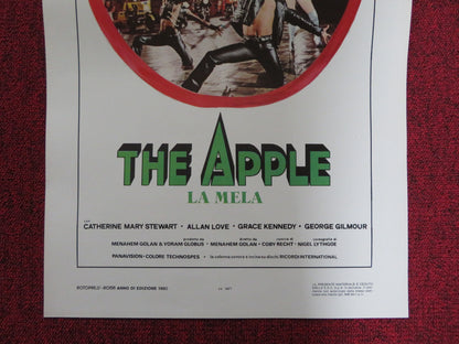 THE APPLE ITALIAN LOCANDINA POSTER ALLAN LOVE CATHERINE MARY STEWART 1980