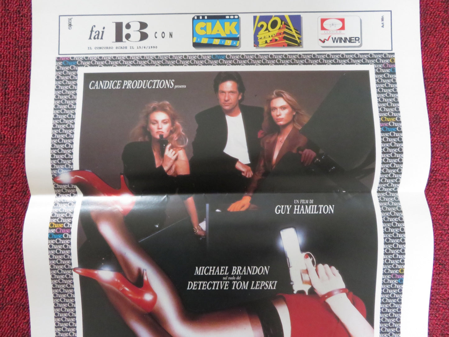 TRY THIS ONE ON FOR SIZE ITALIAN LOCANDINA POSTER M. BRANDON D. CARRADINE 1989