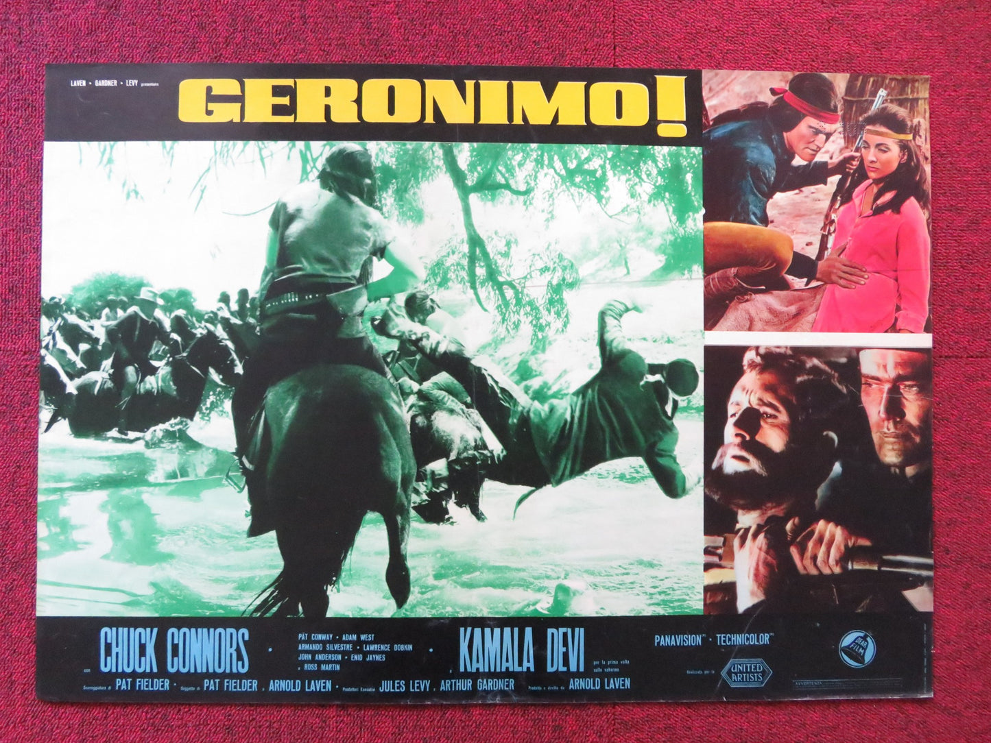 GERONIMO - F ITALIAN FOTOBUSTA POSTER CHUCK CONNORS ADAM WEST 1962