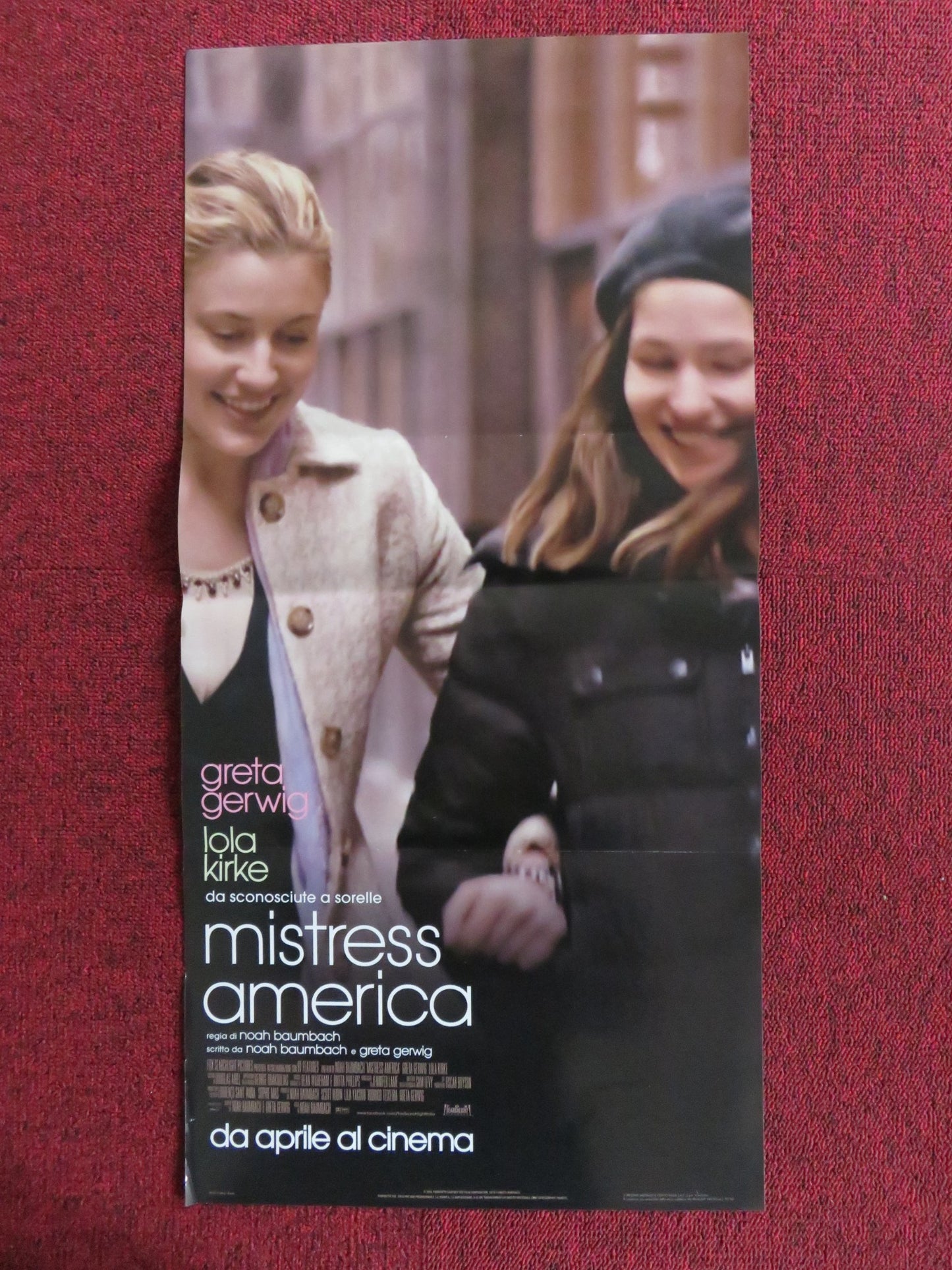 MISTRESS AMERICA ITALIAN LOCANDINA POSTER GRETA GERWIG LOLA KIRKE 2015