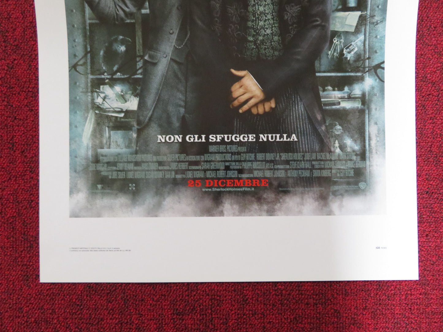 SHERLOCK HOLMES ITALIAN LOCANDINA POSTER ROBERT DOWNEY JR. JUDE LAW 2009