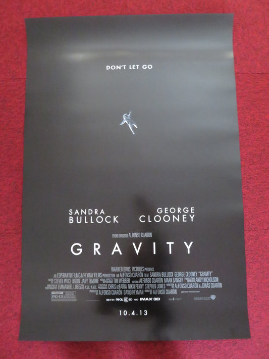 GRAVITY US ONE SHEET ROLLED POSTER SANDRA BULLOCK GEORGE CLOONEY 2013