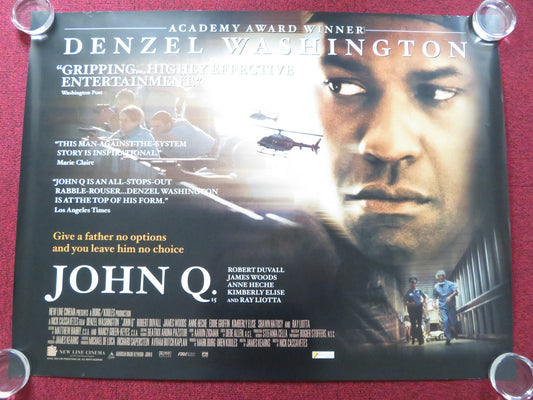 JOHN Q UK QUAD (30"x 40") ROLLED POSTER DENZEL WASHINGTON KIMBERLY ELISE 2002