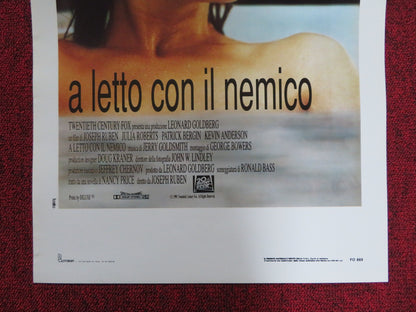 SLEEPING WITH THE ENEMY ITALIAN LOCANDINA POSTER JULIA ROBERTS P. BERGIN 1991