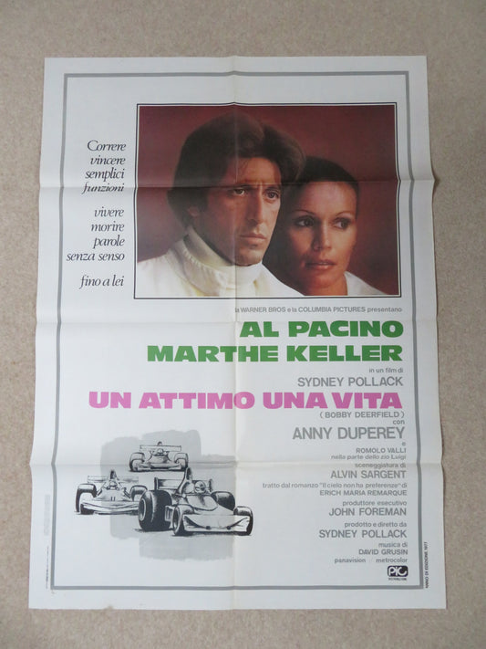 BOBBY DEERFIELD ITALIAN 2 FOGLIO POSTER AL PACINO MARTHE KELLER 1977